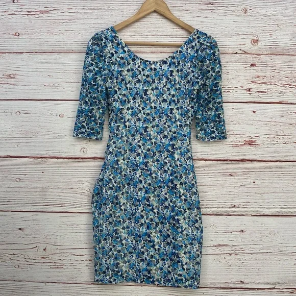 Reiss Rachel Floral Print Bodycon Dress Sz 2 - Picture 11 of 16